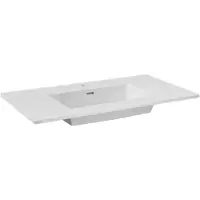 Storke Kera enkele wastafel Glanzend wit porselein 95 x 52 cm, inclusief crepine