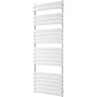 VIPERA Vulcan enkele handdoekradiator 70 x 190 cm centrale verwarming Glanzend Wit zij- en middenaansluiting 1.507W