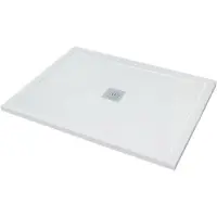 Linie Playa douchebak 120 x 90 cm composietmarmer Glanzend Wit