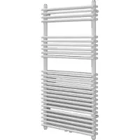 VIPERA Alegria dubbele handdoekradiator 60 x 120 cm centrale verwarming mat wit zij- en middenaansluiting 1.327W