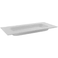 Balmani Eclips enkele wastafel mat witte Solid Surface 120 x 55 cm