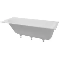 Balmani Rallanta eenpersoons inbouwbad 170 x 75 cm Solid Surface mat wit