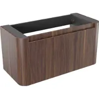 Storke Soft zwevende wastafelonderkast 100 x 46 cm Notelaar 2 lades
