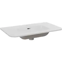 Storke Kera Soft enkele wastafel Glanzend Witte porselein 80 x 46 cm