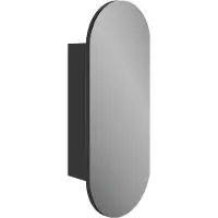 Storke ovaal spiegelkast 100 x 40 cm mat zwart