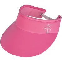 Island Green Dames/Dames Diamante Logo Golf Zonneklep (Roze)