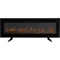 Monster Inbouwhaard Elektrisch - 152 x 16 x 53 cm - 2 Hittestanden- 12 LED kleuren + 5 Lichtsterktes & Afstandsbediening