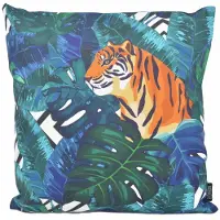 Gek op kussens! Sierkussen green leopard outdoor | 45 x 45 cm | katoen/polyester