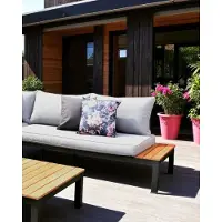 Gek op kussens! Sierkussen floral lila outdoor | 45 x 45 cm | katoen/polyester