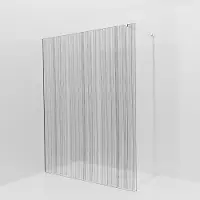 Balmani Modular inloopdouche: 160 x 200 cm, Mikado met coating, Hoogglans chroom profielen