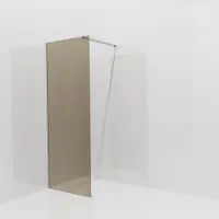 Balmani Modular inloopdouche: 80 x 200 cm, Brons glas, Brushed CoolMetal profielen