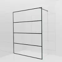 Balmani Modular inloopdouche: 160 x 200 cm, Lined met coating, Brushed GunMetal profielen