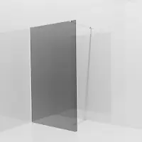 Balmani Modular inloopdouche: 120 x 200 cm, Rookglas, Hoogglans chroom profielen