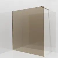 Balmani Modular inloopdouche: 180 x 200 cm, Brons glas met coating, Brushed Rosegold profielen
