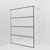 Balmani Modular inloopdouche: 160 x 200 cm, Lined, Brushed CoolMetal profielen