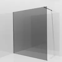 Balmani Modular inloopdouche: 180 x 200 cm, Rookglas met coating, Brushed GunMetal profielen