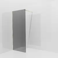 Balmani Modular inloopdouche: 90 x 200 cm, Rookglas met coating, Brushed Champagne Gold profielen