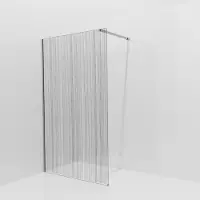 Balmani Modular inloopdouche: 120 x 200 cm, Mikado, Brushed Inox profielen