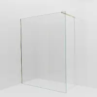 Balmani Modular inloopdouche: 160 x 200 cm, Helder glas, Brushed Champagne Gold profielen