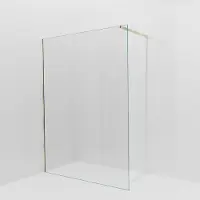 Balmani Modular inloopdouche: 150 x 200 cm, Helder glas met coating, Brushed Champagne Gold profielen