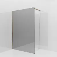 Balmani Modular inloopdouche: 140 x 200 cm, Reflex spiegelglas met coating, Brushed Rosegold profielen
