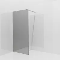 Balmani Modular inloopdouche: 100 x 200 cm, Reflex spiegelglas met coating, Brushed CoolMetal profielen