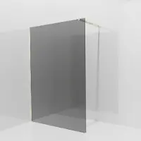 Balmani Modular inloopdouche: 140 x 200 cm, Rookglas, Brushed Champagne Gold profielen