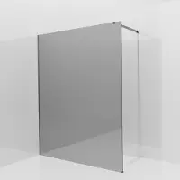 Balmani Modular inloopdouche: 160 x 200 cm, Reflex spiegelglas met coating, Brushed GunMetal profielen