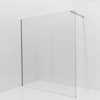 Balmani Modular inloopdouche: 180 x 200 cm, Extra helder glas met coating, Brushed Inox profielen