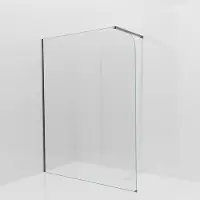 Balmani Modular inloopdouche: 160 x 200 cm, Helder glas afgerond met coating, Brushed GunMetal profielen