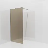 Balmani Modular inloopdouche: 100 x 200 cm, Brons glas, Brushed CoolMetal profielen