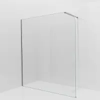 Balmani Modular inloopdouche: 180 x 200 cm, Helder glas afgerond met coating, Brushed Inox profielen