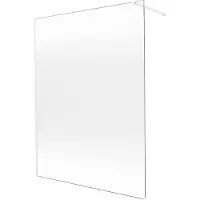 Balmani Modular inloopdouche: 160 x 200 cm, Permafrost met coating, Mat witte profielen