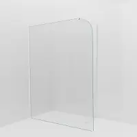 Balmani Modular inloopdouche: 160 x 200 cm, Helder glas afgerond met coating, Mat witte profielen