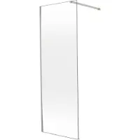 Balmani Modular inloopdouche: 80 x 200 cm, Permafrost met coating, Brushed Inox profielen