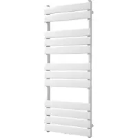VIPERA Vulcan enkele handdoekradiator 50 x 120 cm centrale verwarming Hoogglans Wit zij- en middenaansluiting 734W