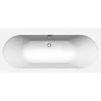Villeroy & Boch Oberon 2.0 tweepersoons inbouwbad 180 x 80 cm quaryl Glanzend Wit