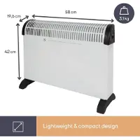 Perel Convectorkachel | (2000W, Ruimtes tot 25 m², Turbo)