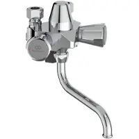 Venlo Nimbus II Messing Eco drukkraan combinatie inclusief onderuitloop 8 bar chroom