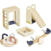 Le Toy Van LTV - Wooden Dolls house Outdoor Play Furn - 5 Piece FSC 100%.
