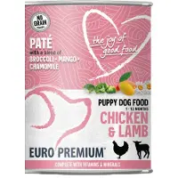 Euro Premium 6x Paté Puppy Hondenvoer Nat Chicken & Lamb 400 gr