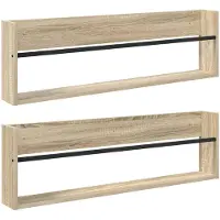 vidaXL Tijdschriftenrek 2 st Sonoma Eik 100 x 12 x 30 cm Bewerkt hout