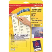 Avery transparante etiketten QuickPEEL formaat 991 x 423 mm (b x h) 300 stuks 12 per blad