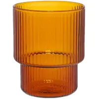 Chiato Gegroefd latte glas , 260 ml – Bruin