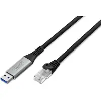 Digitus USB-A naar RJ45 Cat. 6A S/FTP adapterkabel, 1 Gbit/s, USB 3.2 Gen1, LSZH, 15 m