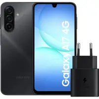 Samsung Galaxy A17 128GB Zwart 4G + Oplader 25 Watt Zwart