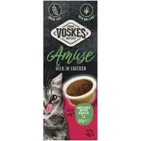 Voskes 4x Kattensnack Mousse Kip In Saus 7x30 Gr