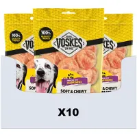 Voskes 10x Hondensnacks Kip Schijfjes 100 Gr