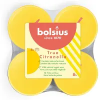 Bolsius Waxinelichten Citronella Geel 8 Uur D 6 H 2,2 Cm 8 Stuks