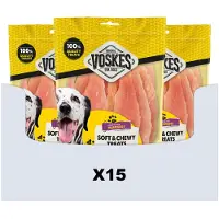 Voskes 15x Hondensnack Kippenborst 400 gr